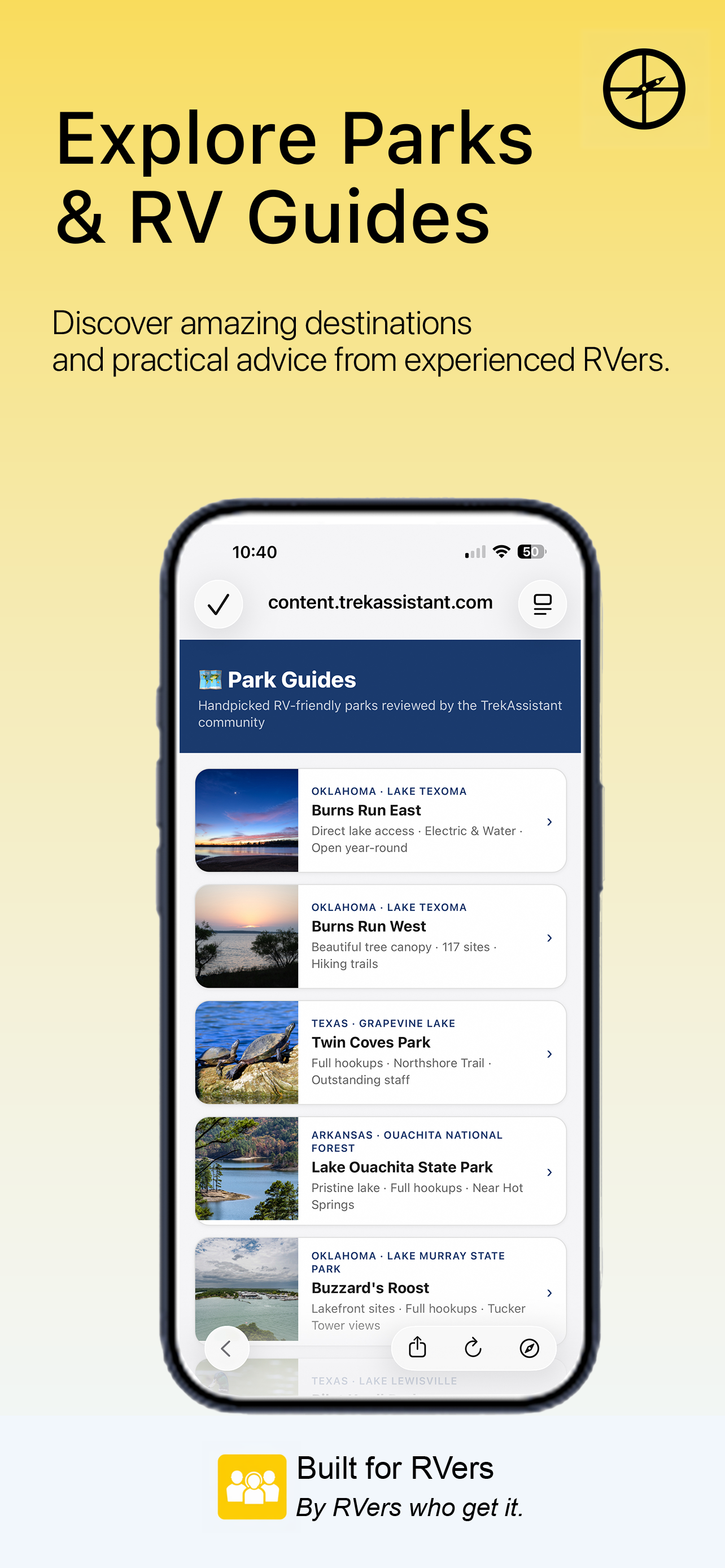 Park explorer in TrekAssistant